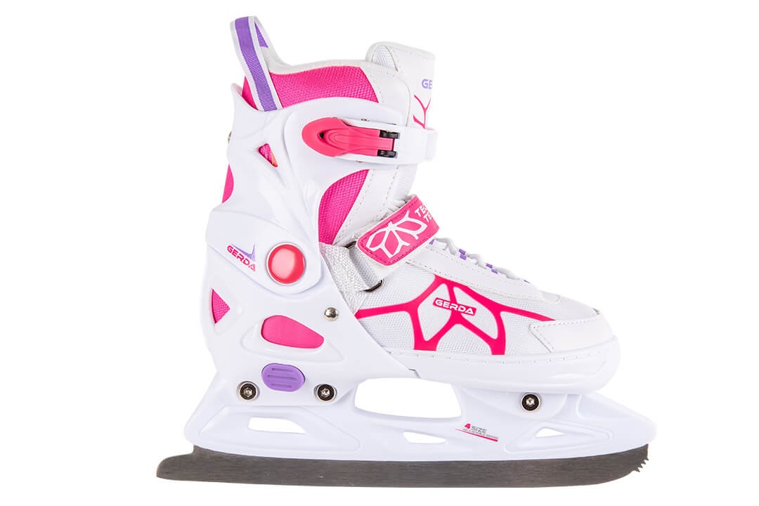 картинка Детские раздвижные коньки Tech Team Gerda (белый/ розовый) | велосалон Драйв г. Липецк