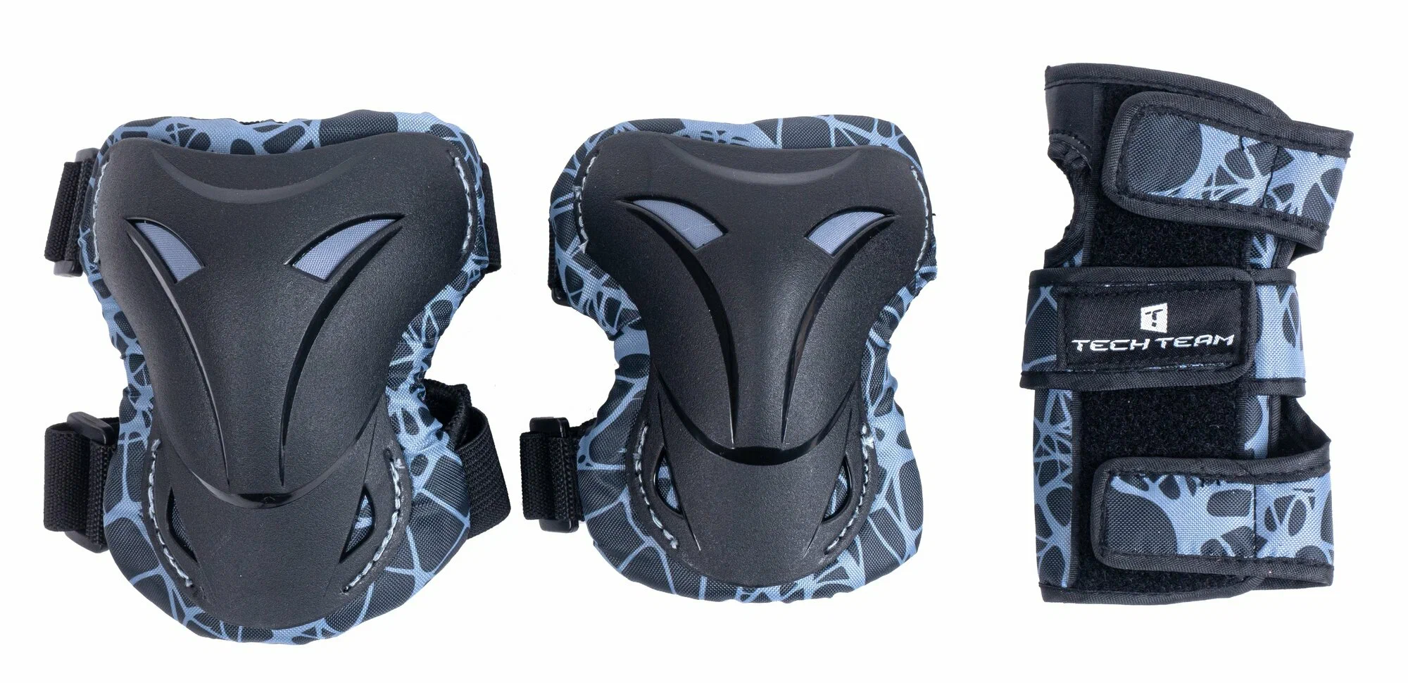 картинка Защита Tech Team Safe Fit Teens 3.0 (черный/ серый) | велосалон Драйв г. Липецк