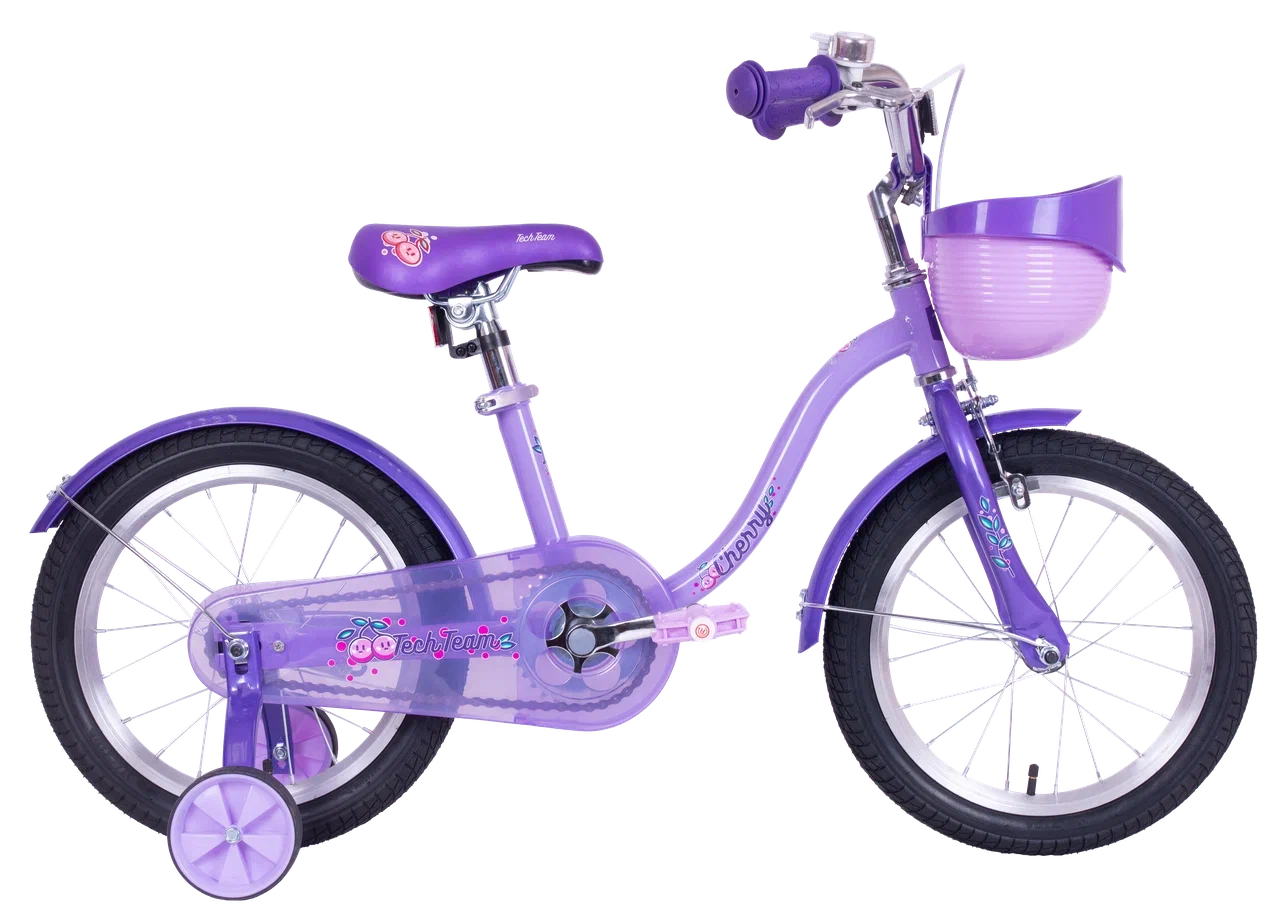 картинка Детский велосипед Tech Team Cherry 16" (фиолетовый) | велосалон Драйв г. Липецк
