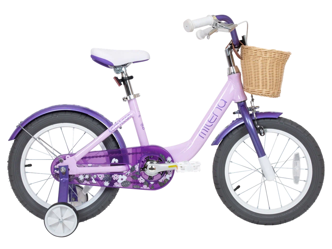 картинка Детский велосипед Tech Team Milena 16" (фиолетово- розовый) | велосалон Драйв г. Липецк